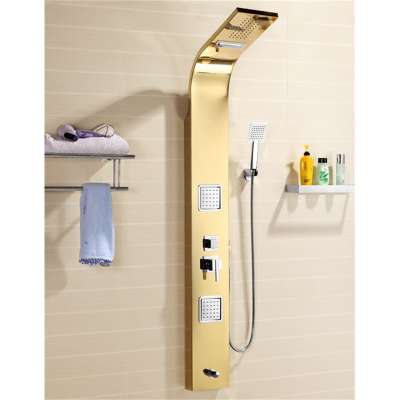 Bathroom Stainless Steel Rainfall Waterfall Shower Panel Massage Shower Panel