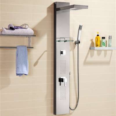 Durability Stainless Steel Panel Dual-function Rain and Waterfall Showerhead body sprays wide-massage spray Shower Panel