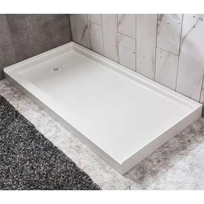 Zhejiang production of high-end SMC shower tray, quadrant tray with overflow